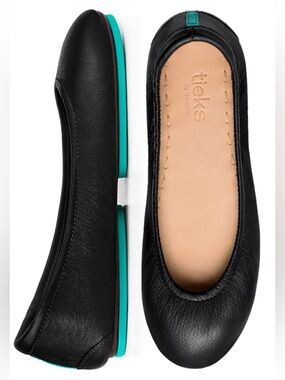 Tieks by Gavrieli Matte Black Italian Leather Ballet Flats Foldable Comfort 9